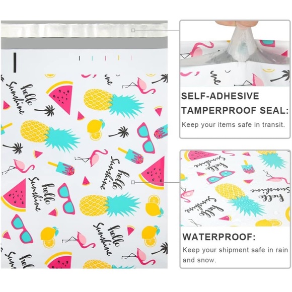 25 summer hello sunshine poly mailers (10x13”) - Picture 4 of 8